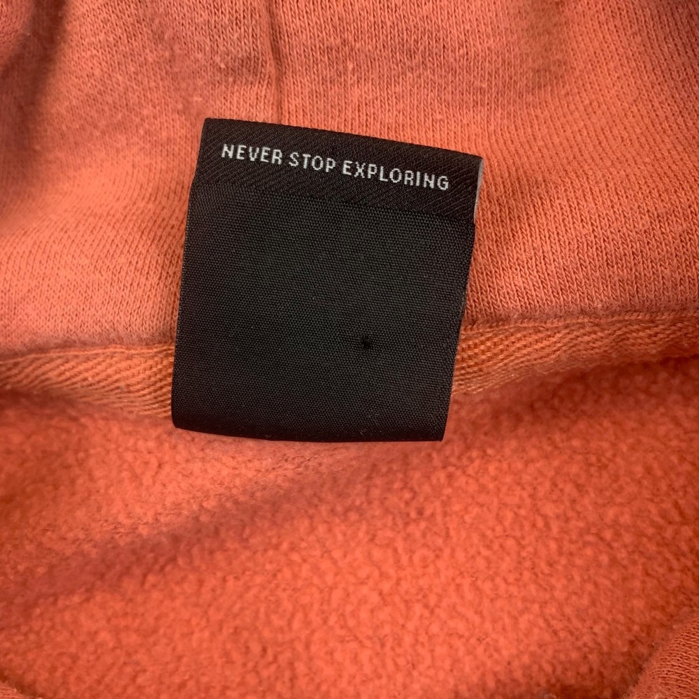The North Face Men's Large Rust Orange Logo Pullover Hoodie Sweatshirt Outdoor - Picture 4 of 10